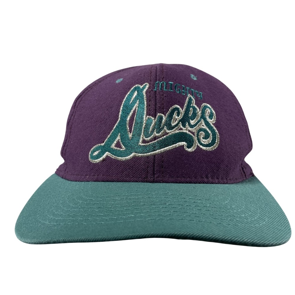 VTG Mighty Ducks Of Anaheim Hat Cap Snap Back One Size Purple American Needle